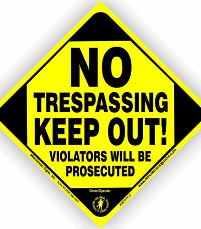 No Trespassing Keep Out Small Trespassing Sign Yellow