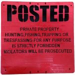 Orange Extra Durable Polymer Posted Sign