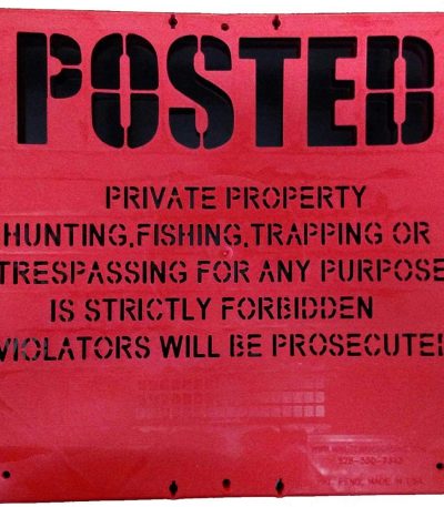 Orange Extra Durable Polymer Posted Sign