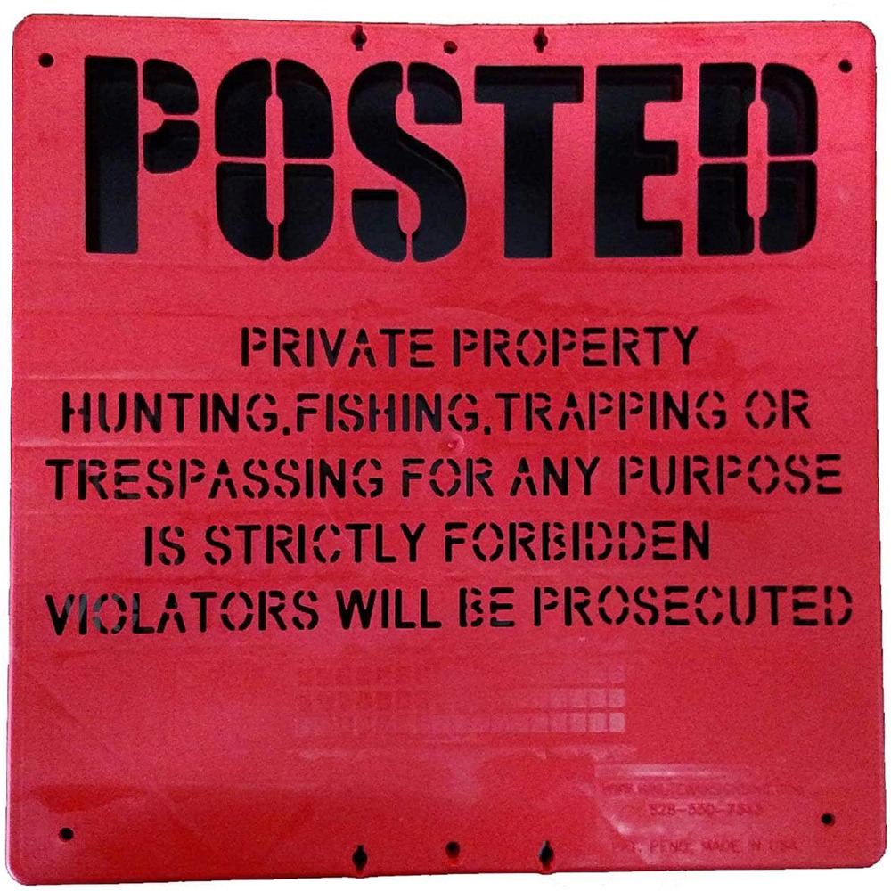 Orange Extra Durable Polymer Posted Sign