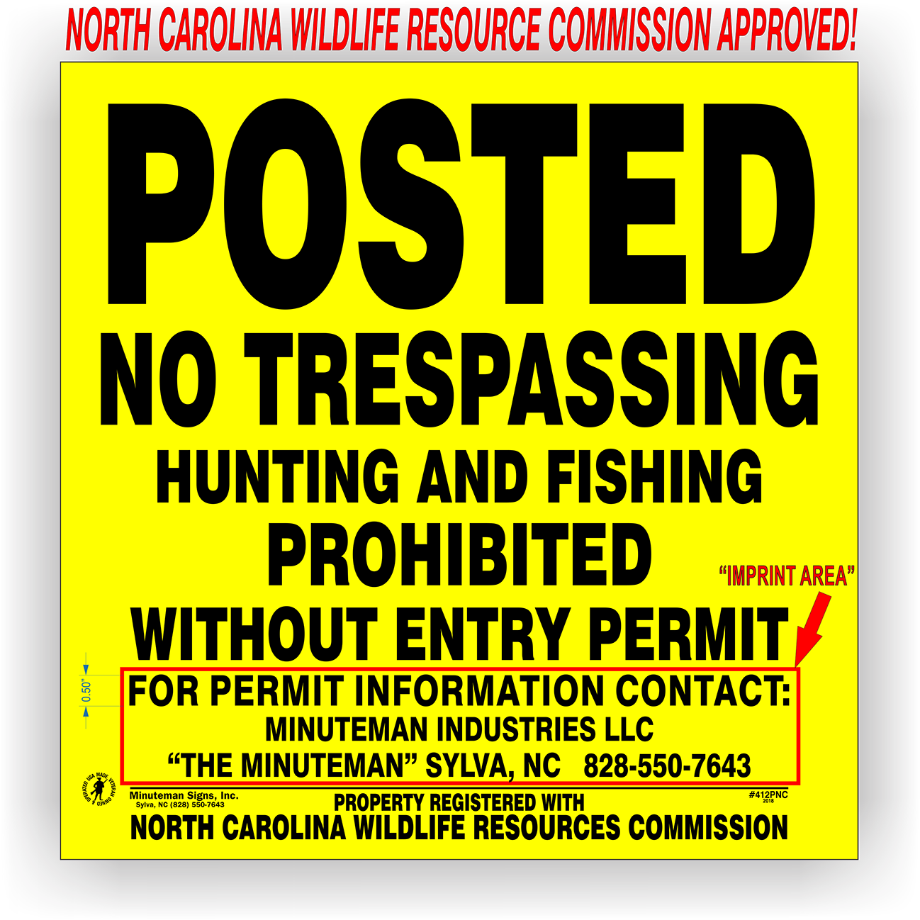 Posted-hunting-fishing-prohibited-north-carolina-312PNC-1.png Posted No Trespassing Hunting and Fishing Prohibited Without Entry Permit NCWRC - Image 1