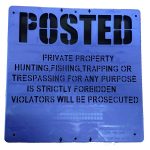 Purple Extra Durable Polymer Posted Sign