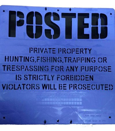 Purple Extra Durable Polymer Posted Sign
