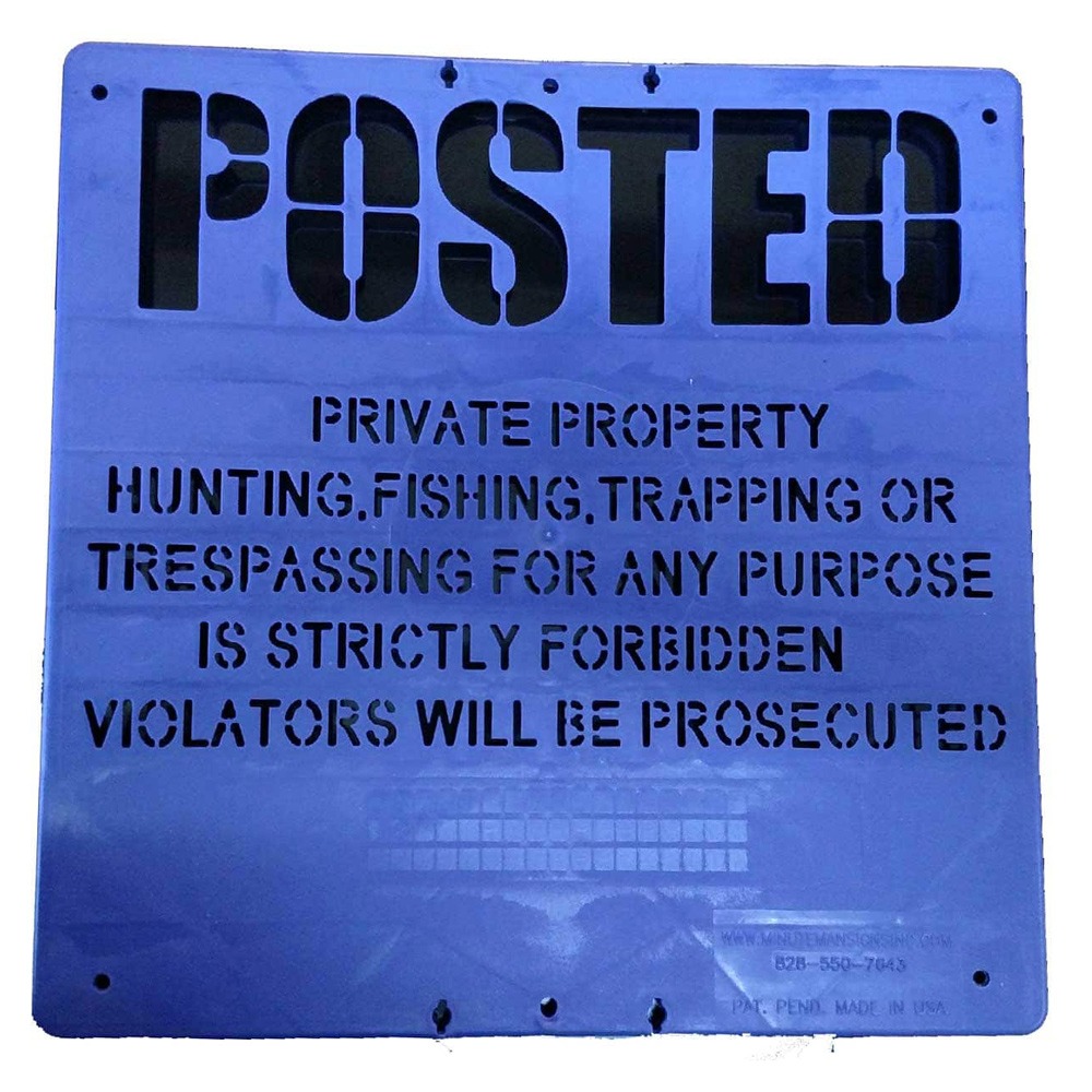 Purple Extra Durable Polymer Posted Sign