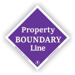 Diamond Purple Aluminum Boundary Marker Posted Sign