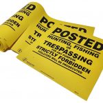 Yellow Heavy Gauge Flexible Vinyl Posted Sign