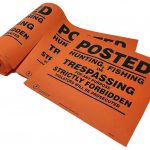 Orange Heavy Gauge Flexible Vinyl Posted Sign