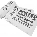 White Heavy Gauge Flexible Vinyl Posted Sign