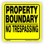 Square Boundary Marker Trespassing Posted Sign